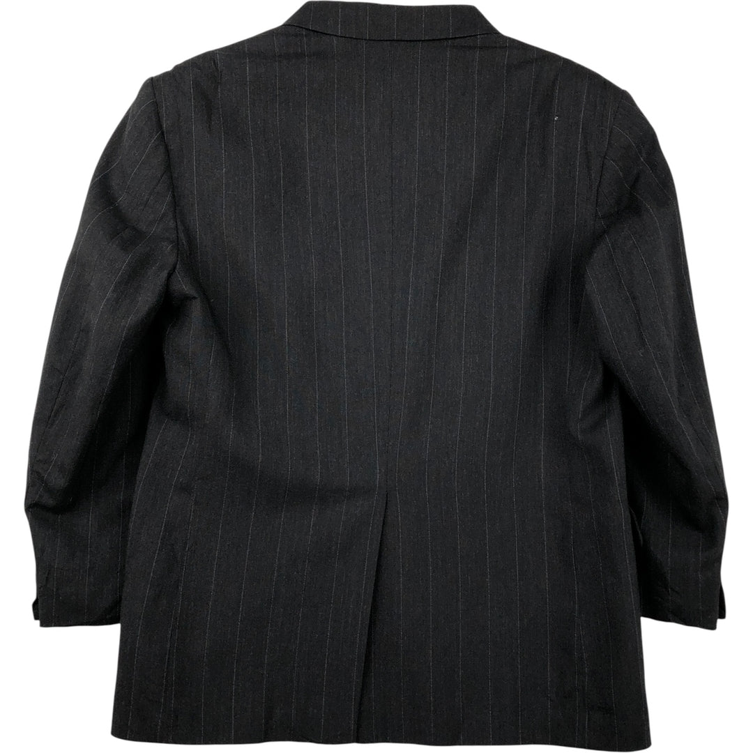 GGG Stripe Pattern Blazer Tailored Jacket Men's Size L unclear black type Vintage Second Hand