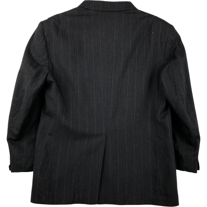 GGG Stripe Pattern Blazer Tailored Jacket Men's Size L unclear black type Vintage Second Hand