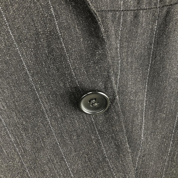 GGG Stripe Pattern Blazer Tailored Jacket Men's Size L unclear black type Vintage Second Hand
