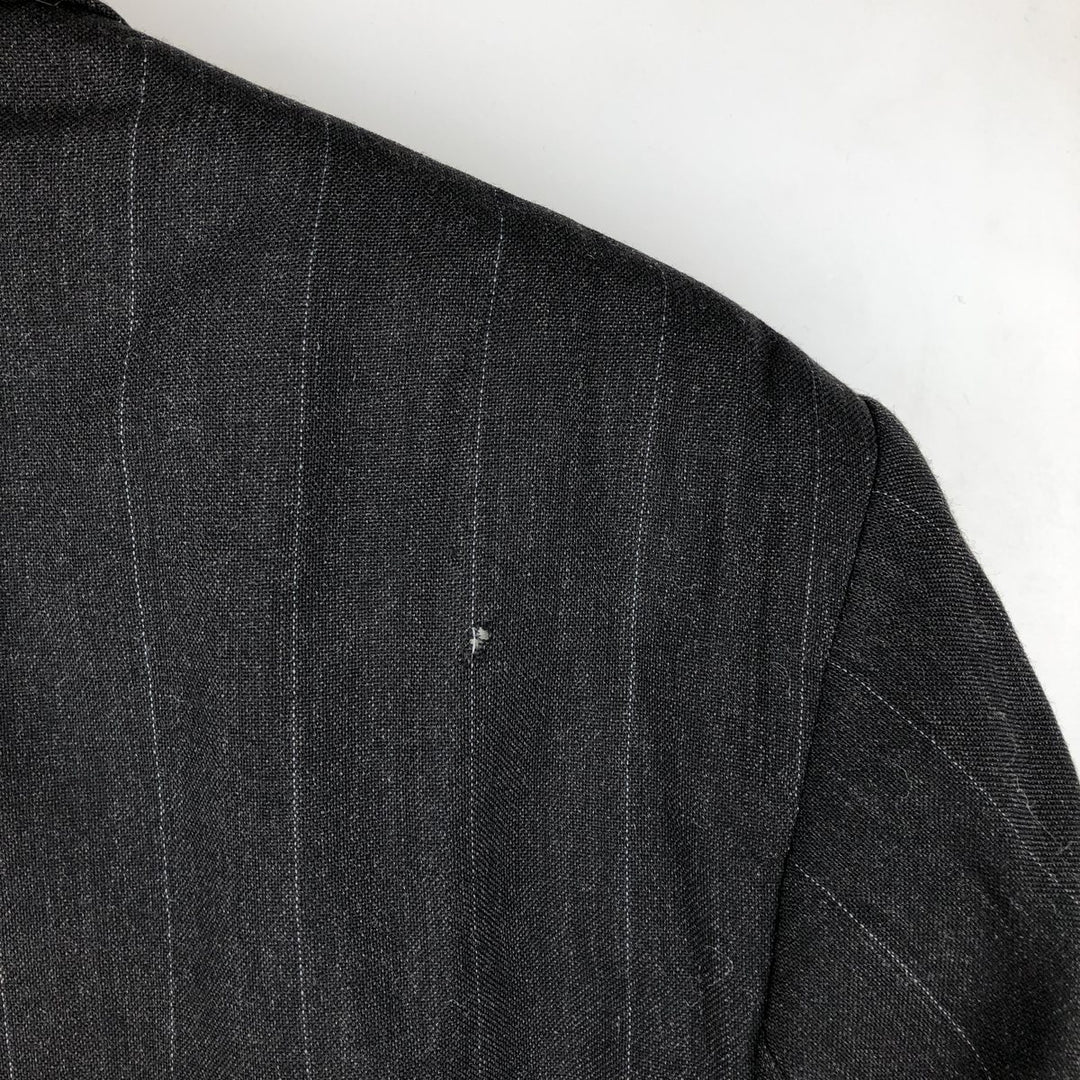 GGG Stripe Pattern Blazer Tailored Jacket Men's Size L unclear black type Vintage Second Hand
