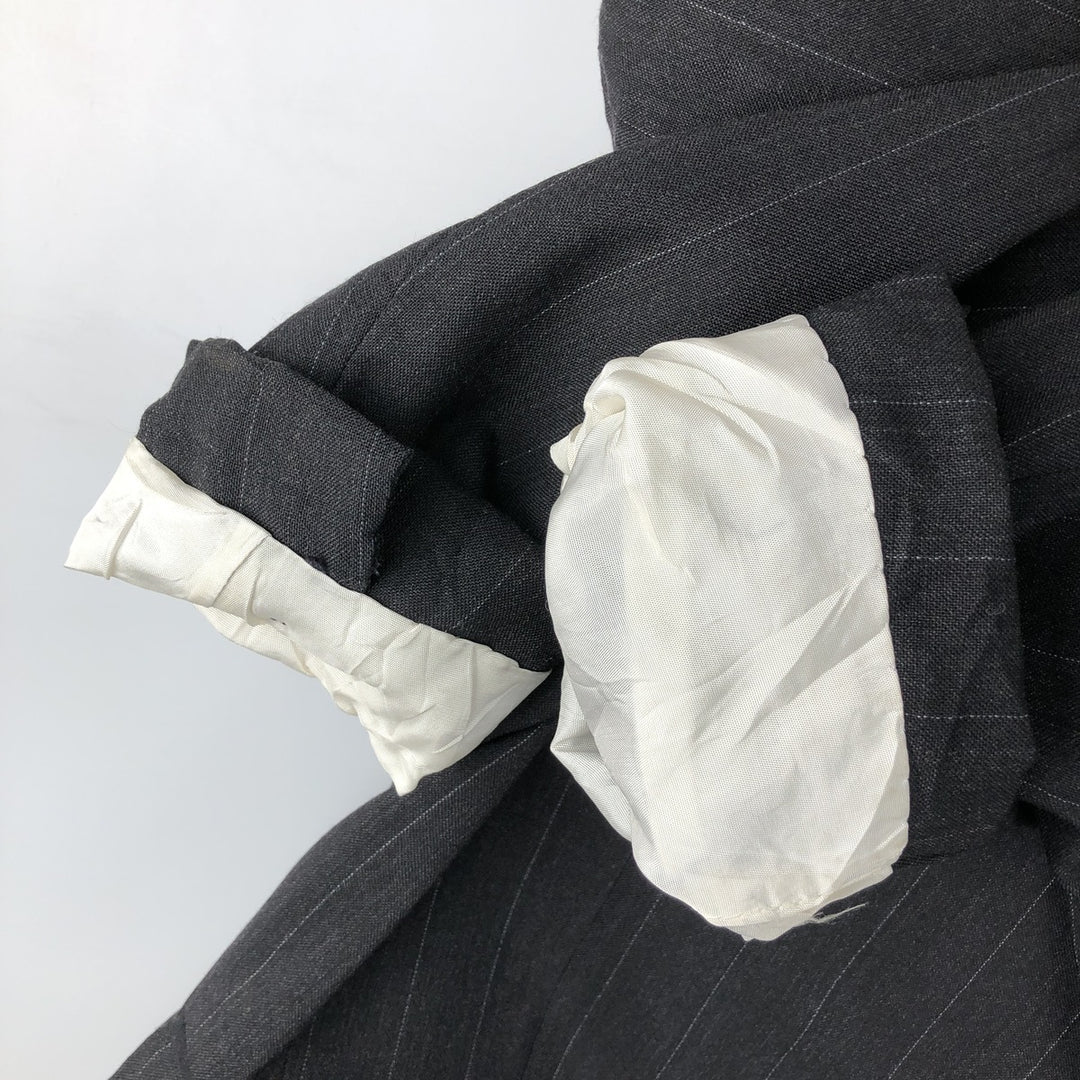 GGG Stripe Pattern Blazer Tailored Jacket Men's Size L unclear black type Vintage Second Hand
