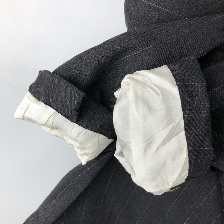 GGG Stripe Pattern Blazer Tailored Jacket Men's Size L unclear black type Vintage Second Hand