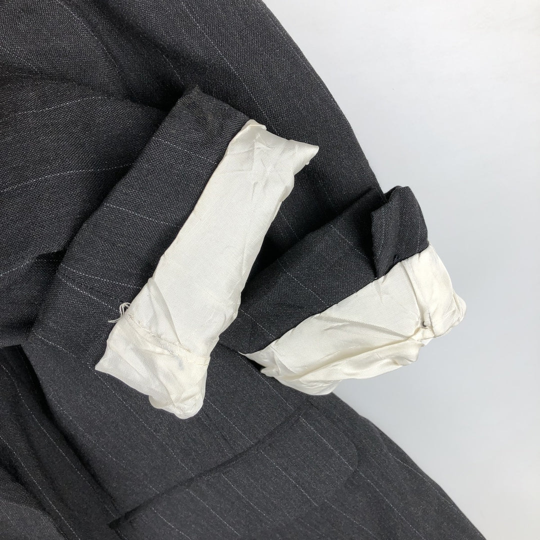 GGG Stripe Pattern Blazer Tailored Jacket Men's Size L unclear black type Vintage Second Hand