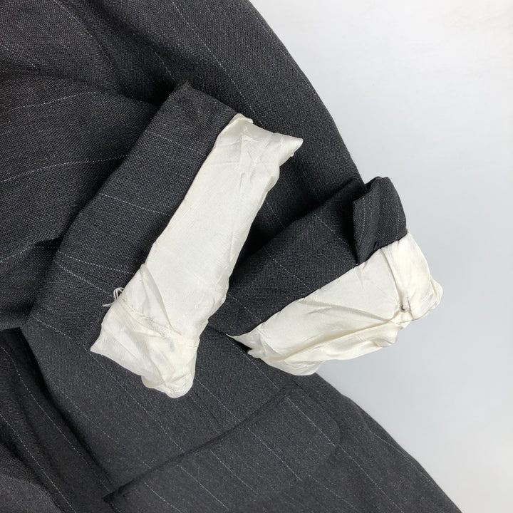 GGG Stripe Pattern Blazer Tailored Jacket Men's Size L unclear black type Vintage Second Hand