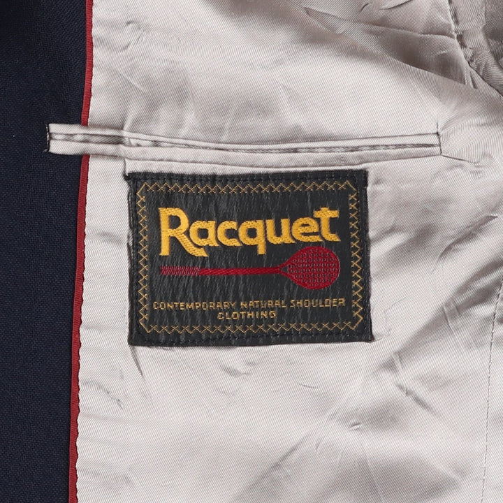 Racquet Navy Blazer, Tailored Jacket, Made in USA, Men's Size L unclear navy blue type Vintage Second Hand