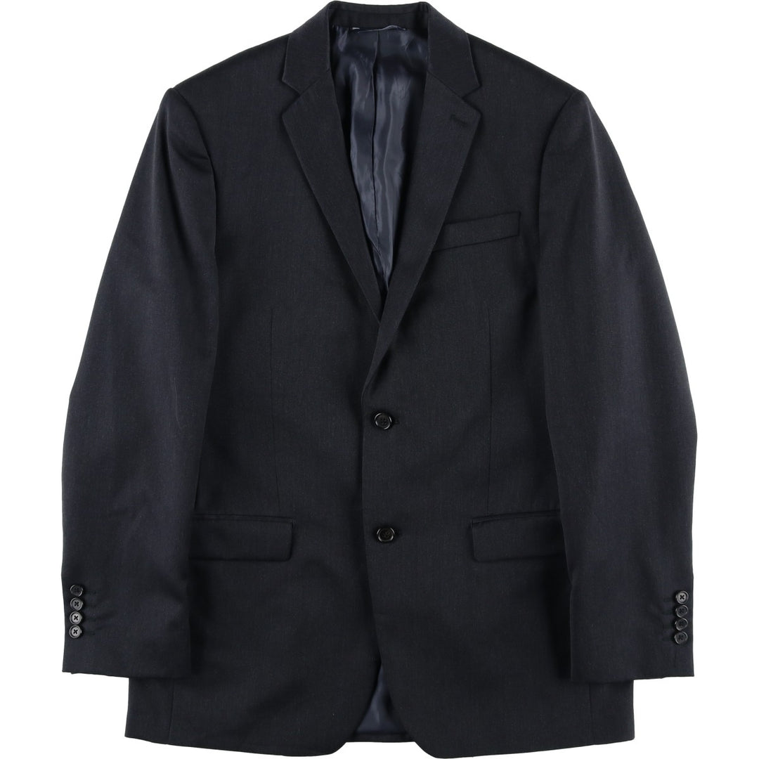 Ralph Lauren wool tailored jacket, made in Canada, men's size M wool Charcoal Vintage Second Hand