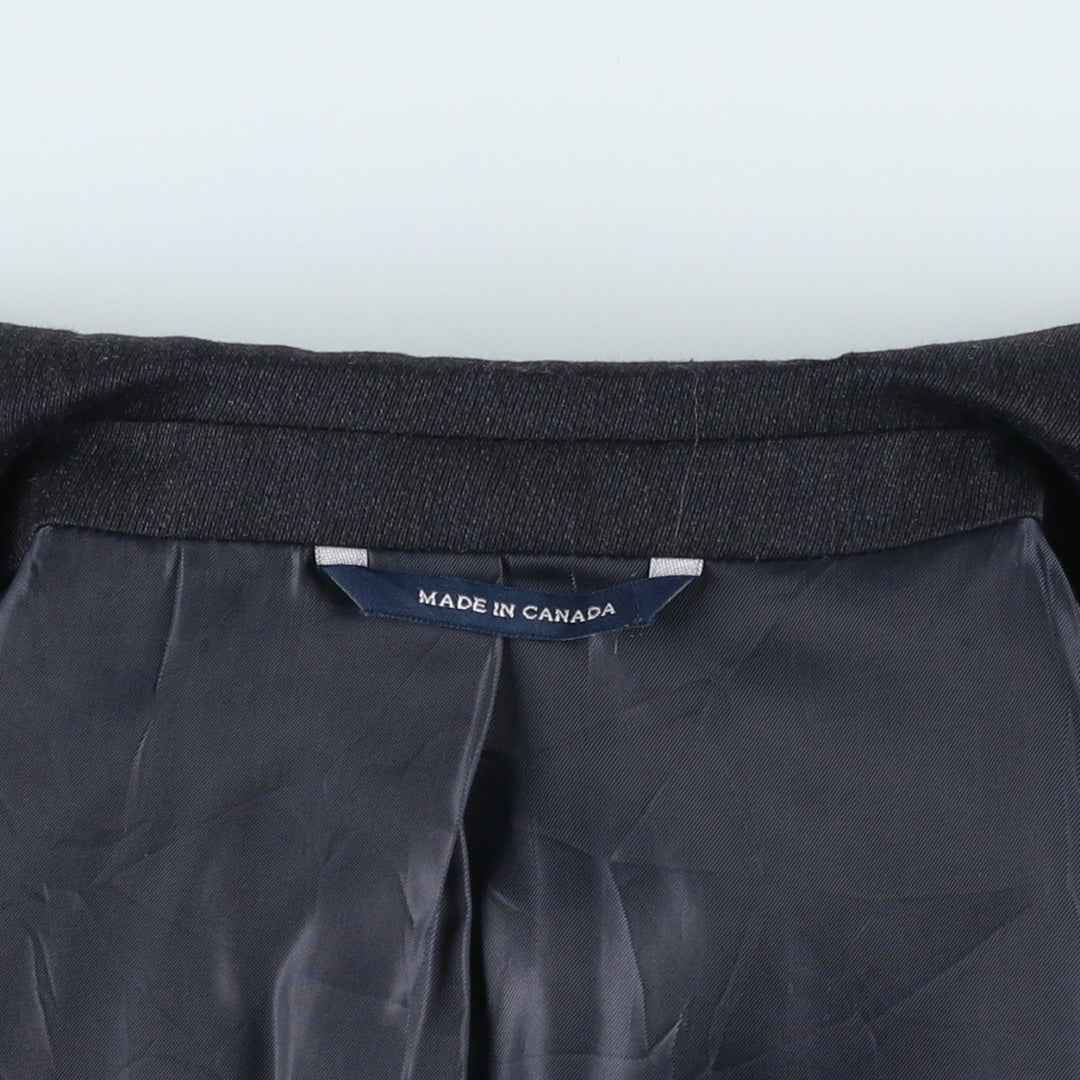 Ralph Lauren wool tailored jacket, made in Canada, men's size M wool Charcoal Vintage Second Hand