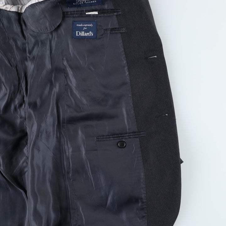 Ralph Lauren wool tailored jacket, made in Canada, men's size M wool Charcoal Vintage Second Hand