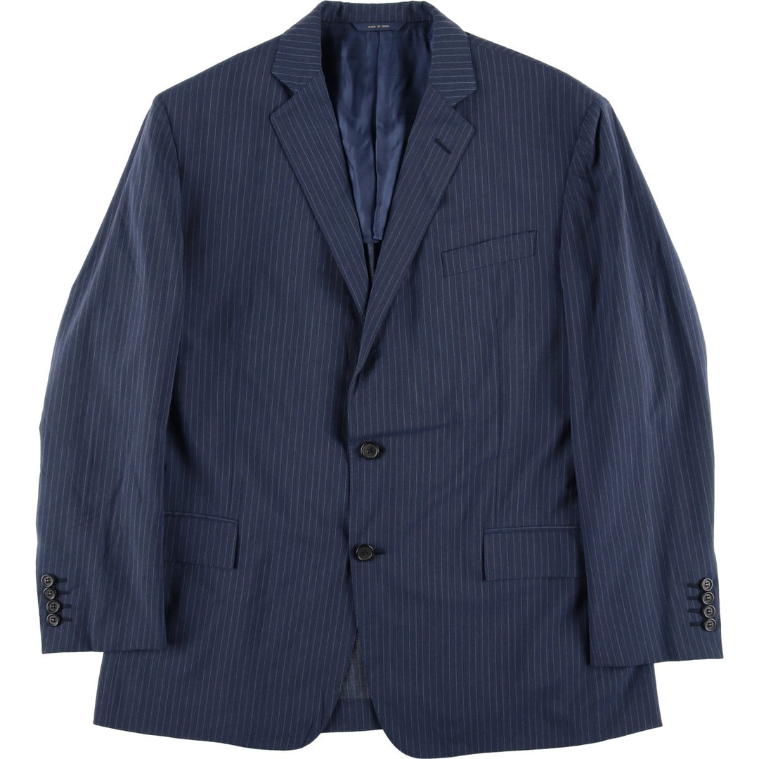 Brooks Brothers Regent BROOKSCOOL Striped Wool Tailored Jacket, Men's Size L wool navy blue type Vintage Second Hand