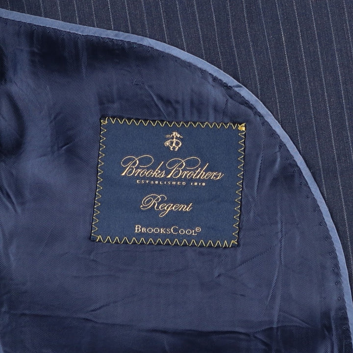 Brooks Brothers Regent BROOKSCOOL Striped Wool Tailored Jacket, Men's Size L wool navy blue type Vintage Second Hand