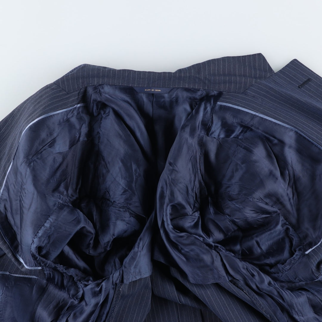 Brooks Brothers Regent BROOKSCOOL Striped Wool Tailored Jacket, Men's Size L wool navy blue type Vintage Second Hand