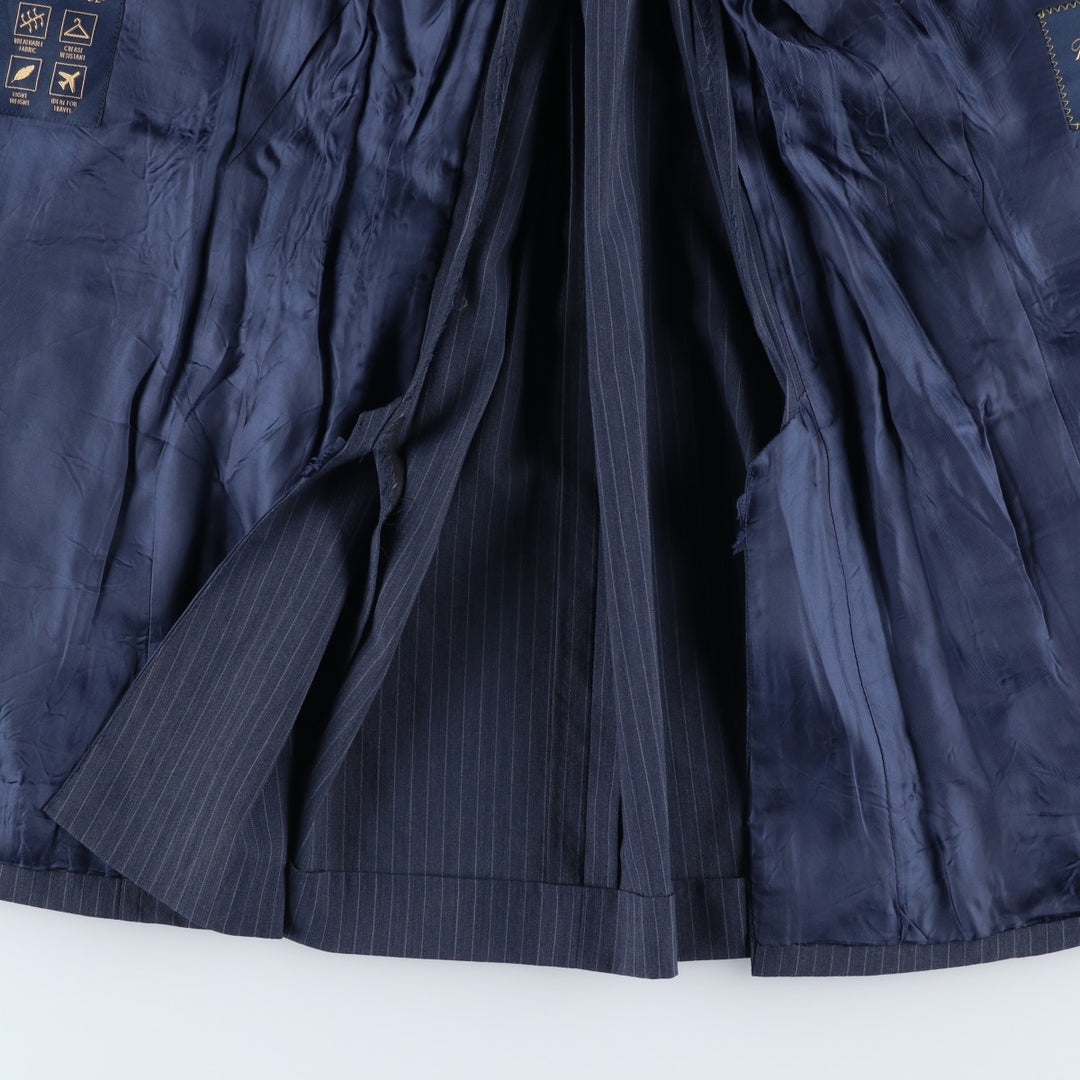 Brooks Brothers Regent BROOKSCOOL Striped Wool Tailored Jacket, Men's Size L wool navy blue type Vintage Second Hand