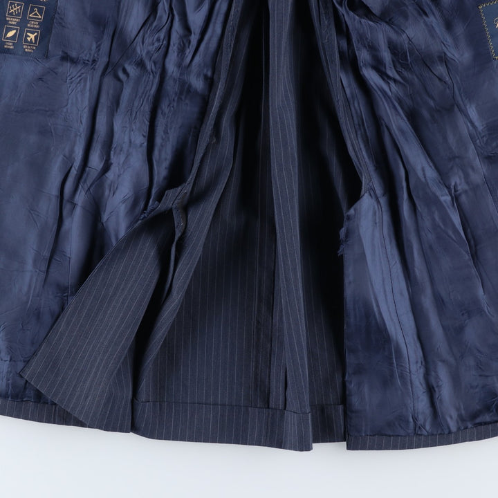 Brooks Brothers Regent BROOKSCOOL Striped Wool Tailored Jacket, Men's Size L wool navy blue type Vintage Second Hand