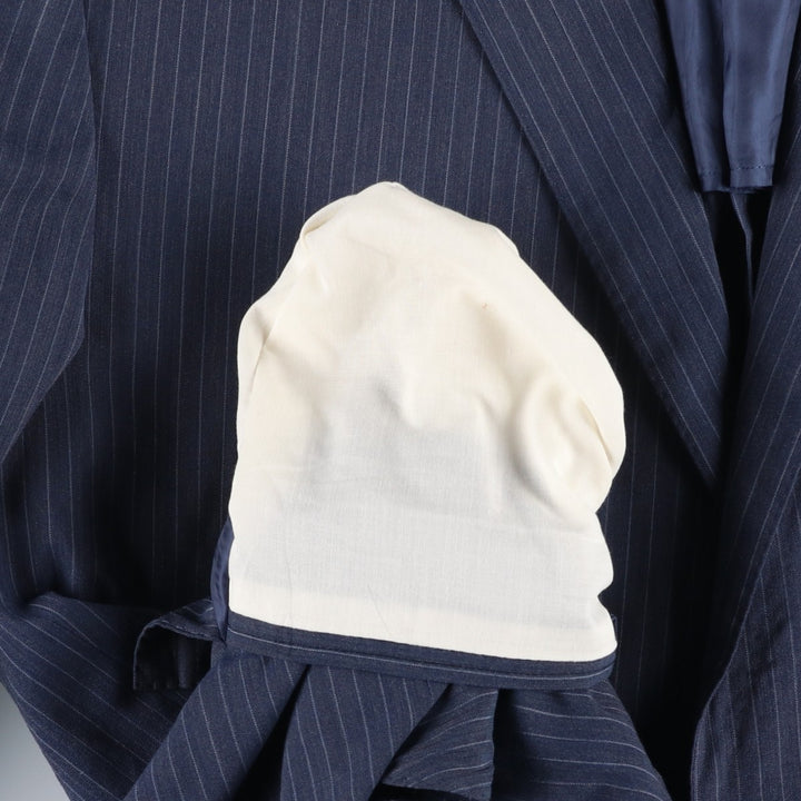 Brooks Brothers Regent BROOKSCOOL Striped Wool Tailored Jacket, Men's Size L wool navy blue type Vintage Second Hand