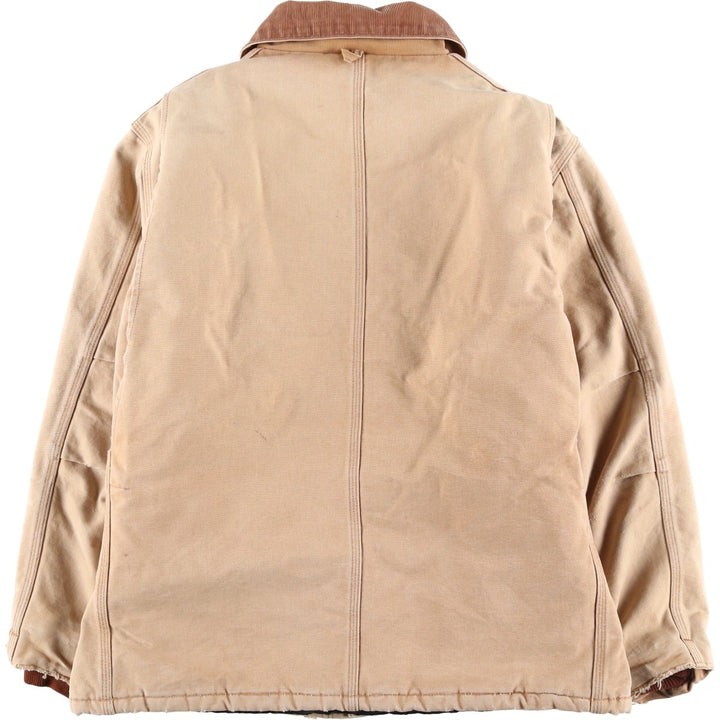 Carhartt Traditional Coat Duck Work Jacket Men's L size unclear Beige type Vintage Second Hand