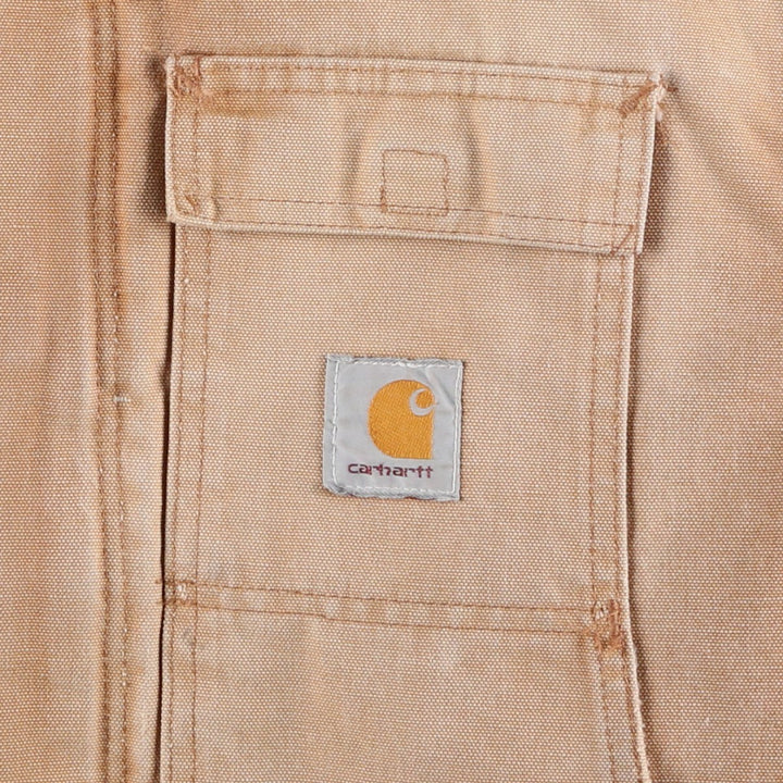 Carhartt Traditional Coat Duck Work Jacket Men's L size unclear Beige type Vintage Second Hand
