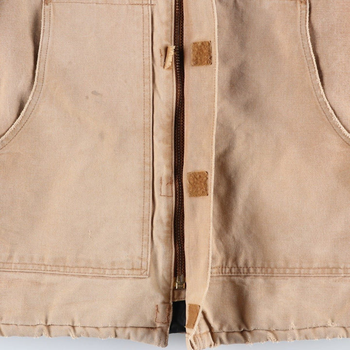 Carhartt Traditional Coat Duck Work Jacket Men's L size unclear Beige type Vintage Second Hand