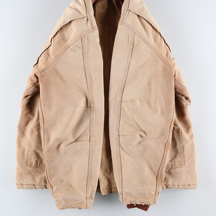 Carhartt Traditional Coat Duck Work Jacket Men's L size unclear Beige type Vintage Second Hand