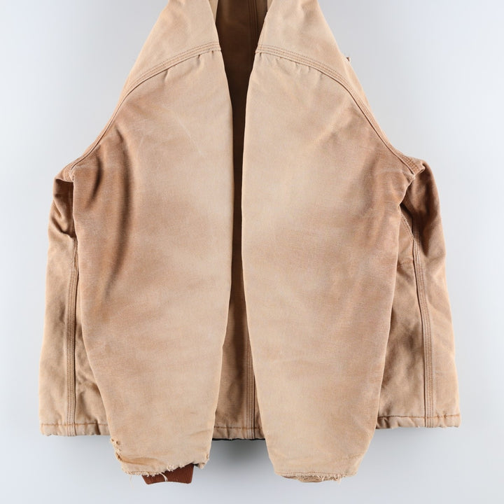 Carhartt Traditional Coat Duck Work Jacket Men's L size unclear Beige type Vintage Second Hand