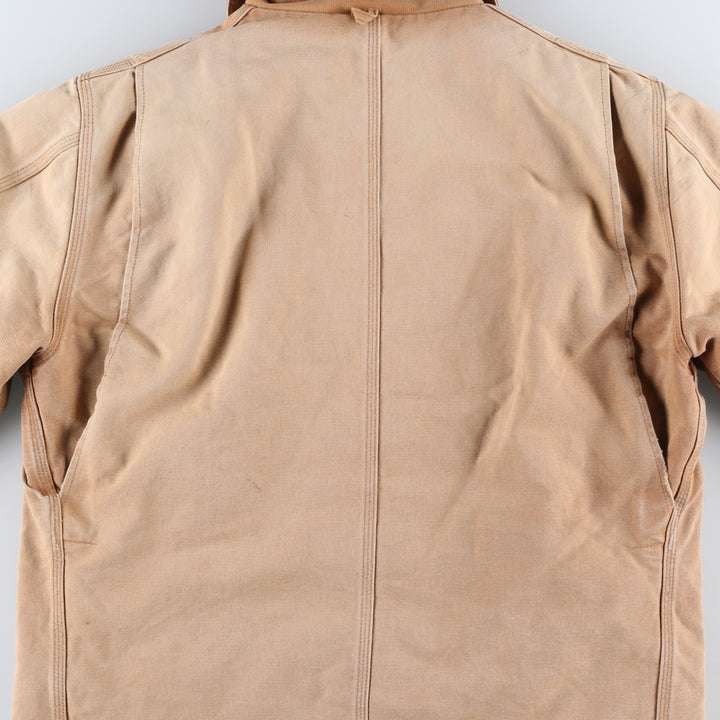 Carhartt Traditional Coat Duck Work Jacket Men's L size unclear Beige type Vintage Second Hand