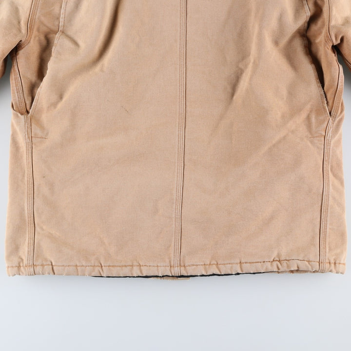 Carhartt Traditional Coat Duck Work Jacket Men's L size unclear Beige type Vintage Second Hand