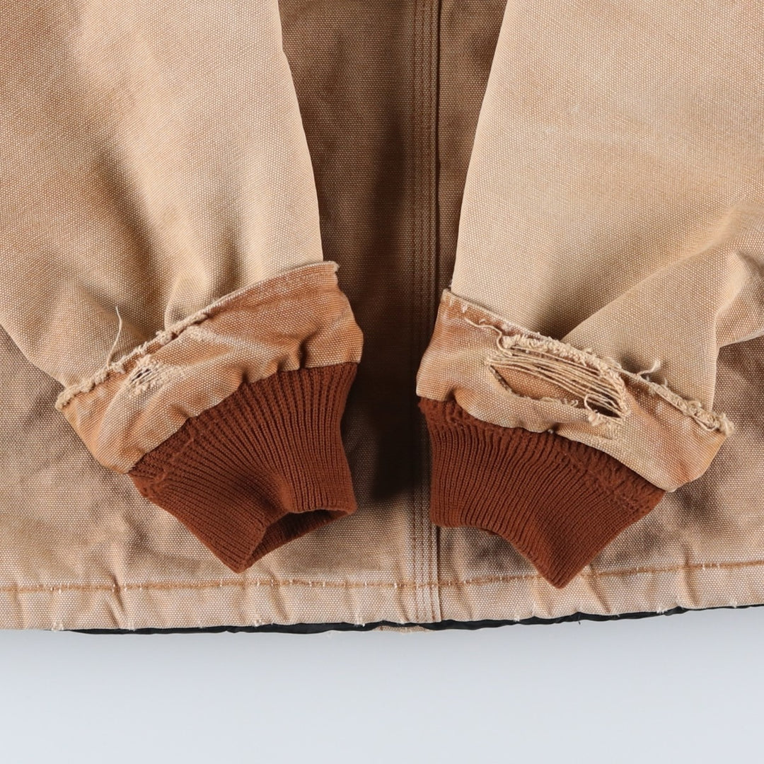 Carhartt Traditional Coat Duck Work Jacket Men's L size unclear Beige type Vintage Second Hand