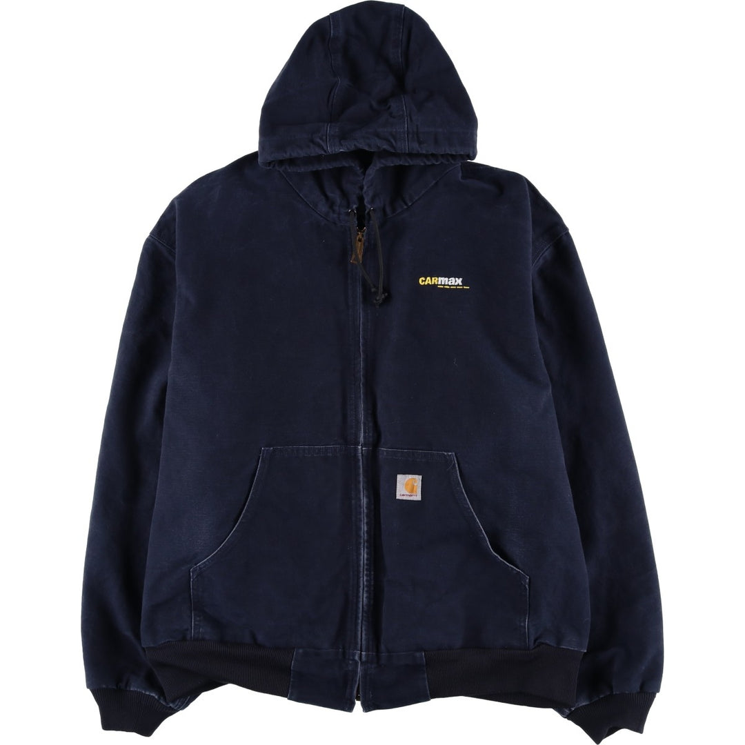 Carhartt Active Jacket Duck Full Zip Parka Made in USA Men's XXL cotton navy blue type Vintage Second Hand