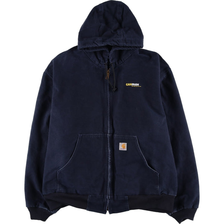 Carhartt Active Jacket Duck Full Zip Parka Made in USA Men's XXL cotton navy blue type Vintage Second Hand