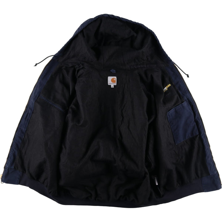 Carhartt Active Jacket Duck Full Zip Parka Made in USA Men's XXL cotton navy blue type Vintage Second Hand
