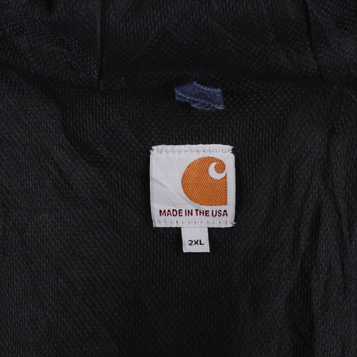 Carhartt Active Jacket Duck Full Zip Parka Made in USA Men's XXL cotton navy blue type Vintage Second Hand