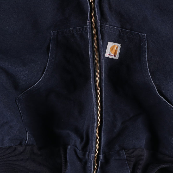 Carhartt Active Jacket Duck Full Zip Parka Made in USA Men's XXL cotton navy blue type Vintage Second Hand