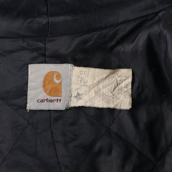 80s-90'S Carhartt Active Jacket, Padded Duck Full-Zip Hoodie, Made in USA, Men's XL unclear blue type Vintage Second Hand