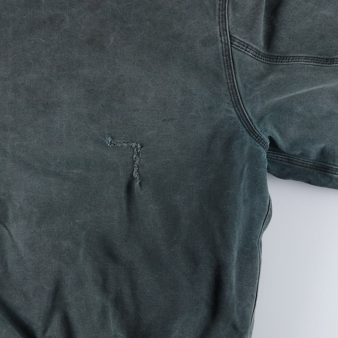 80s-90'S Carhartt Active Jacket, Padded Duck Full-Zip Hoodie, Made in USA, Men's XL unclear blue type Vintage Second Hand