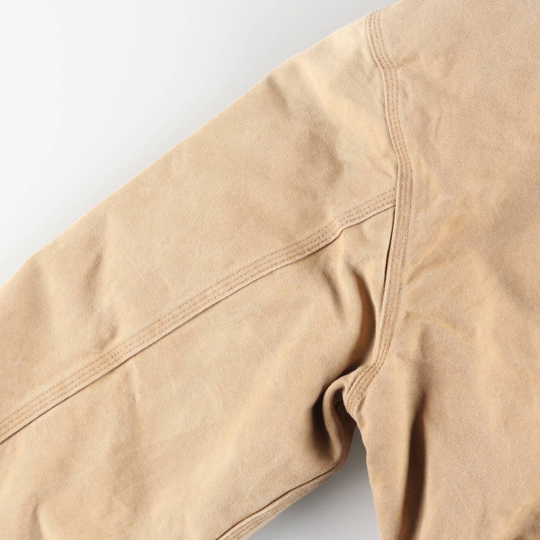 2000'S Carhartt Active Jacket, Padded Duck Full-Zip Hoodie, Made in USA, Men's XL cotton brown type Vintage Second Hand