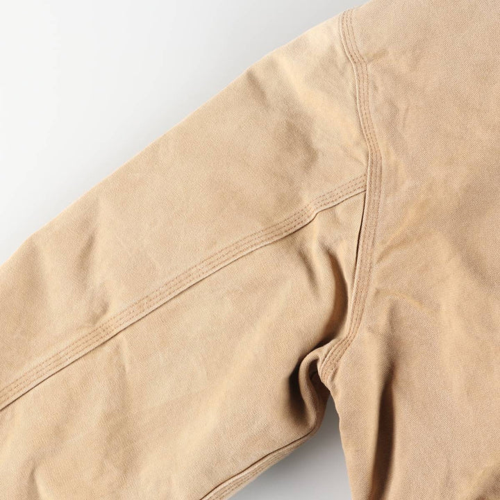 2000'S Carhartt Active Jacket, Padded Duck Full-Zip Hoodie, Made in USA, Men's XL cotton brown type Vintage Second Hand