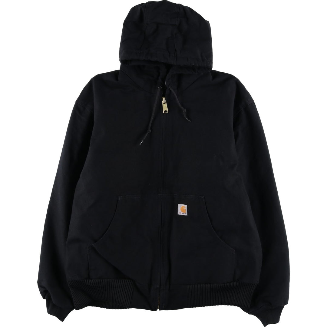 Carhartt Active Jacket, Padded Duck Full Zip Parka, Made in USA, Men's XL cotton black type Vintage Second Hand