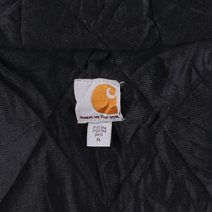 Carhartt Active Jacket, Padded Duck Full Zip Parka, Made in USA, Men's XL cotton black type Vintage Second Hand