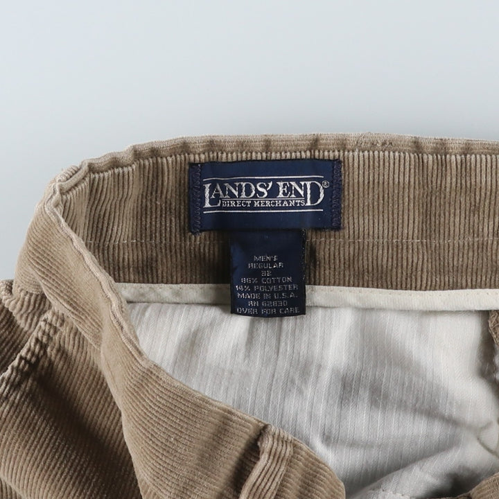 Vintage 80s-90'S LANDS' END corduroy pants, made in the USA, men's size W31. cotton Beige type Vintage Second Hand