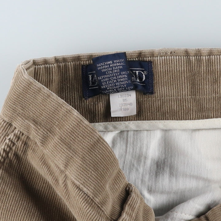 Vintage 80s-90'S LANDS' END corduroy pants, made in the USA, men's size W31. cotton Beige type Vintage Second Hand
