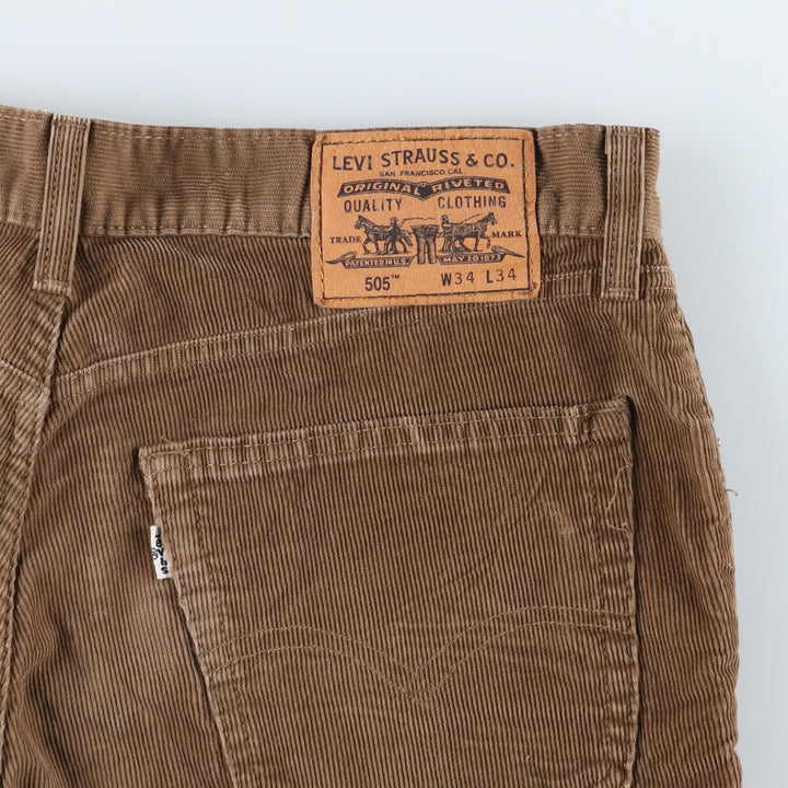 Levi's 505 Corduroy Pants, Men's, Size W34 cotton beige type brown Vintage Second Hand