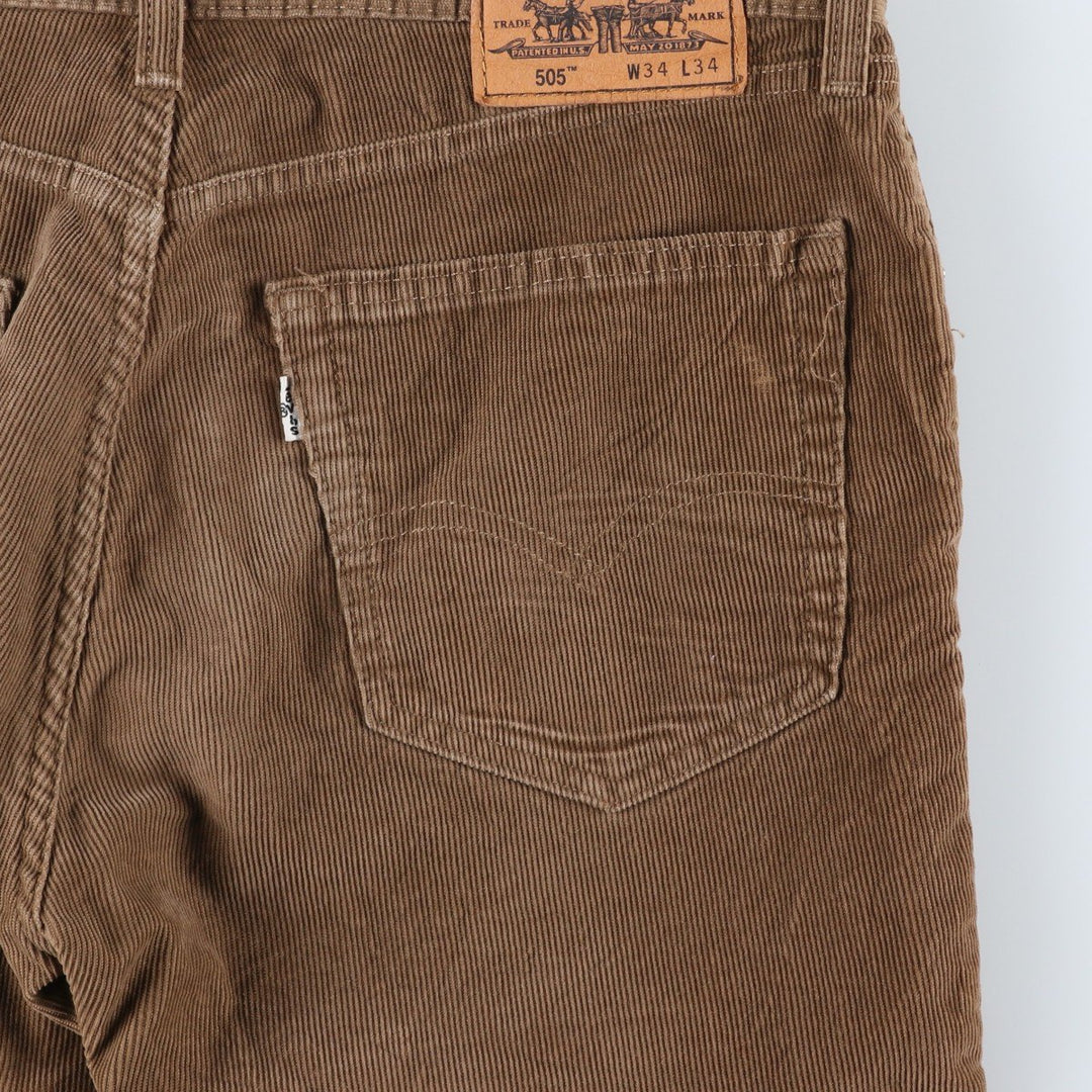 Levi's 505 Corduroy Pants, Men's, Size W34 cotton beige type brown Vintage Second Hand