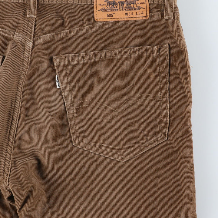 Levi's 505 Corduroy Pants, Men's, Size W34 cotton beige type brown Vintage Second Hand