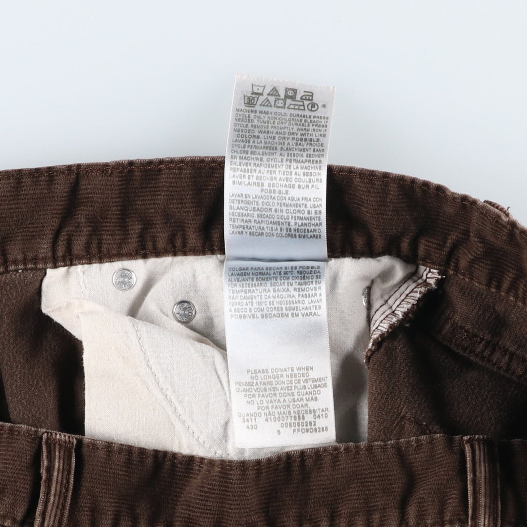 Levi's 505 Straight Fit Corduroy Pants, Men's, Size W32 cotton brown type Vintage Second Hand