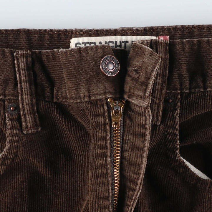 Levi's 505 Straight Fit Corduroy Pants, Men's, Size W32 cotton brown type Vintage Second Hand