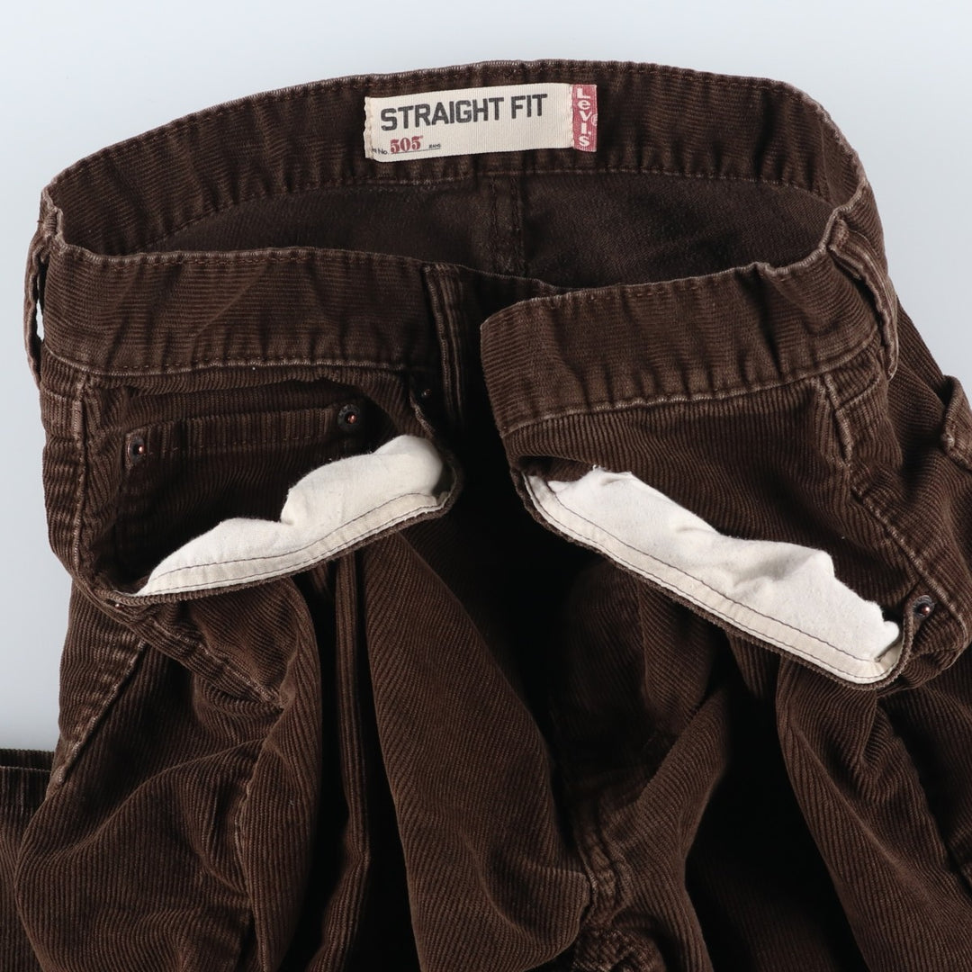 Levi's 505 Straight Fit Corduroy Pants, Men's, Size W32 cotton brown type Vintage Second Hand