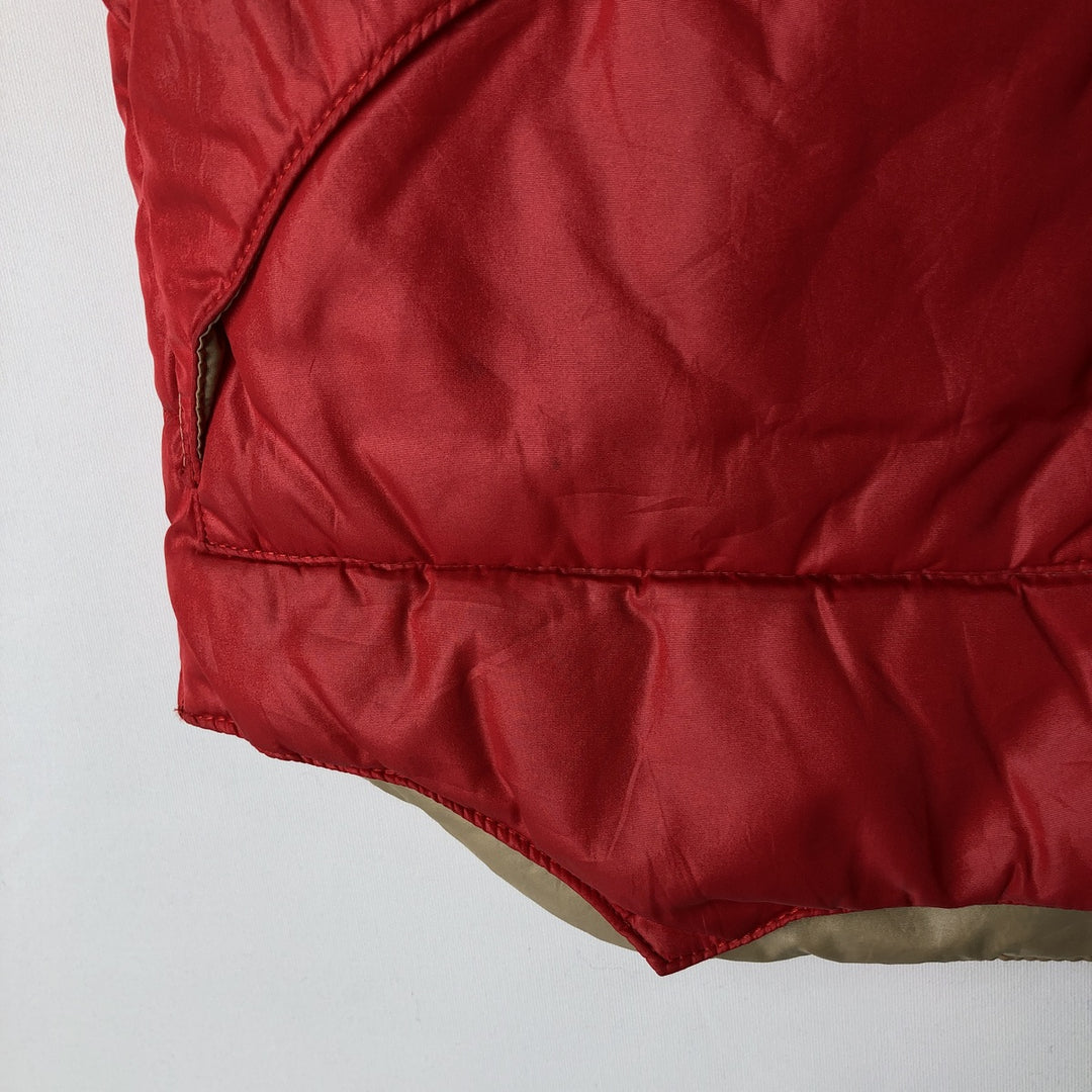 Vintage 1970'S PETERS two-tone down vest, size S, men's Nylon beige type brown Vintage Second Hand