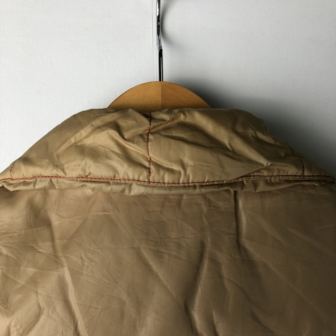 Vintage 1970'S PETERS two-tone down vest, size S, men's Nylon beige type brown Vintage Second Hand