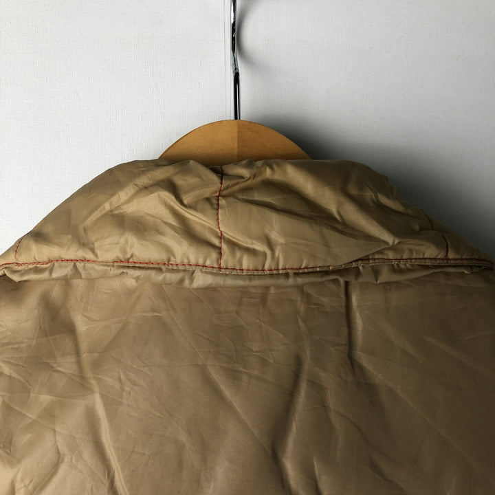 Vintage 1970'S PETERS two-tone down vest, size S, men's Nylon beige type brown Vintage Second Hand