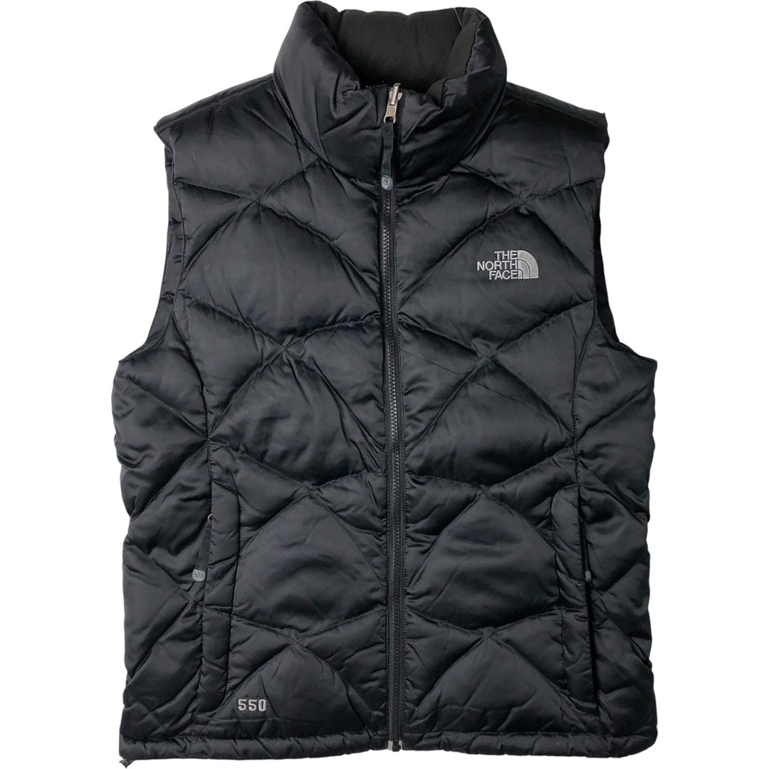 The North Face 550 Fill Power Goose Down Vest, Women's Size M Nylon black type Vintage Second Hand