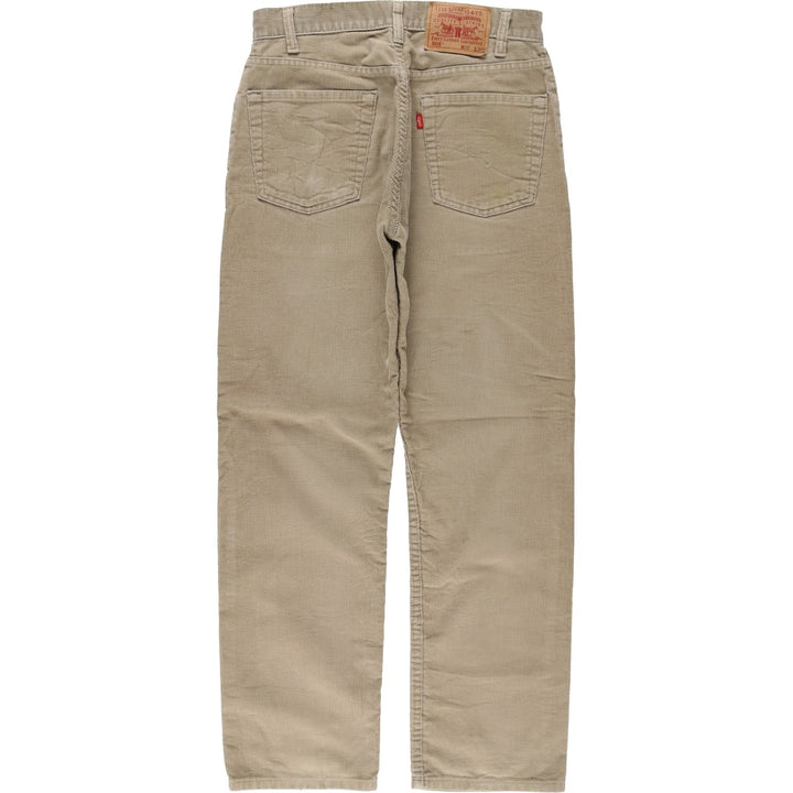 2000'S Levi's 505 Regular Fit Straight Leg Corduroy Pants, Men's, Size W30 cotton Beige type Vintage Second Hand